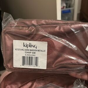 Kipling Dark Maroon Metallic Bag